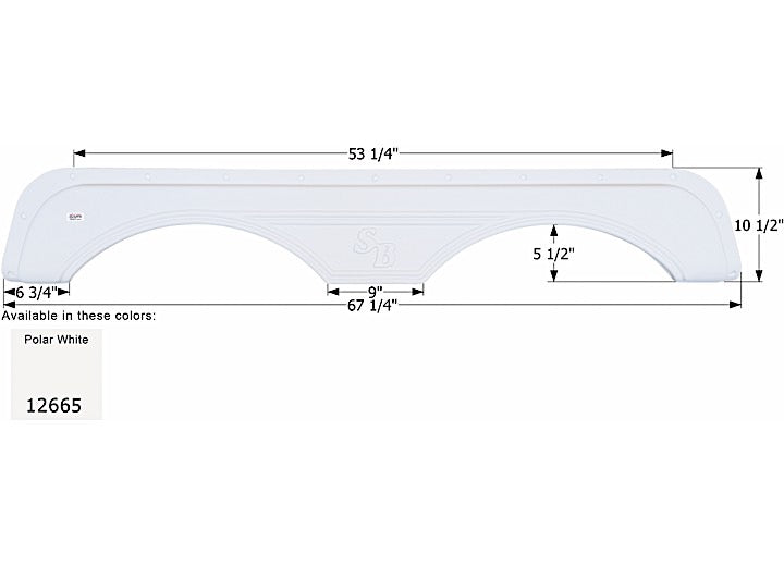 Icon Technologies Limited RV FENDER SKIRT, TANDEM, SUNNYBROOK, FS2665, POLAR WHITE