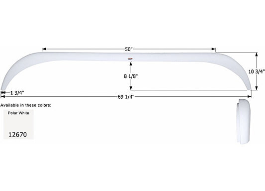 Icon Technologies Limited RV FENDER SKIRT, TANDEM, WEEKEND WARRIOR, FS2670, POLAR WHITE