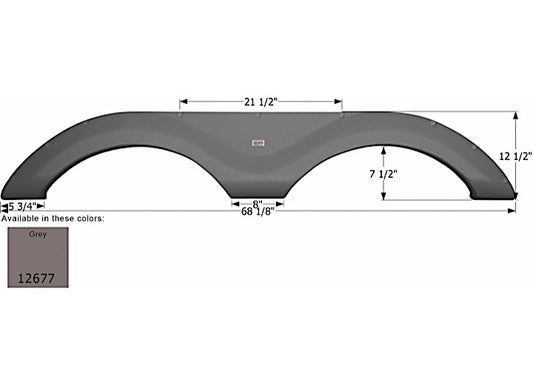 Icon Technologies Limited RV FENDER SKIRT, TANDEM, CRUISER, FS2677, GREY