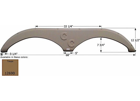 Icon Technologies Limited RV FENDER SKIRT, TANDEM, FOREST RIVER, FS2690, TAUPE