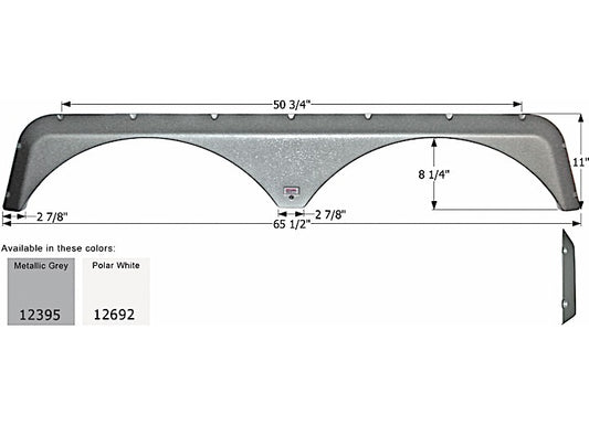 Icon Technologies Limited RV FENDER SKIRT, TANDEM, JAYCO, FS2395, POLAR WHITE