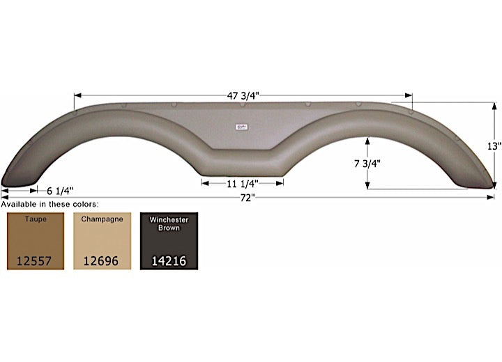 Icon Technologies Limited RV FENDER SKIRT, TANDEM, SUNNYBROOK, FS2557, CHAMPAGNE