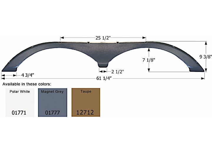 Icon Technologies Limited RV FENDER SKIRT, TANDEM, FLEETWOOD, FS1771, TAUPE