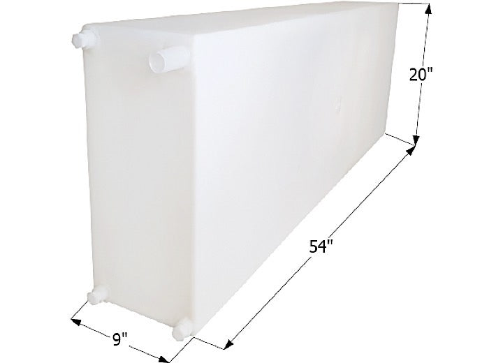 Icon Technologies Limited RV FRESH WATER TANK, WT2450, 54X20X9, 39 GAL W/1/2IN FITTINGS