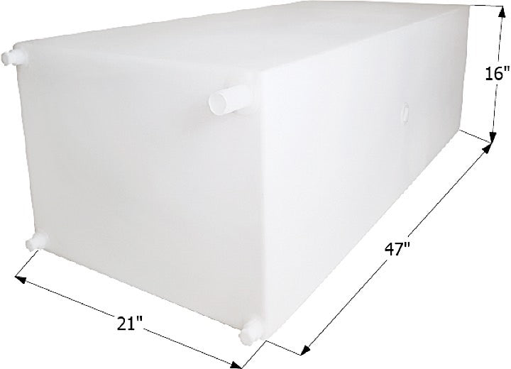 Icon Technologies Limited RV FRESH WATER TANK, WT2456, 47X16X21, 63 GAL W/1/2IN FITTINGS
