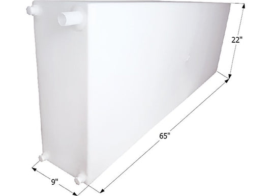 Icon Technologies Limited RV FRESH WATER TANK, WT2458, 65X22X9, 51 GAL W/1/2IN FITTINGS