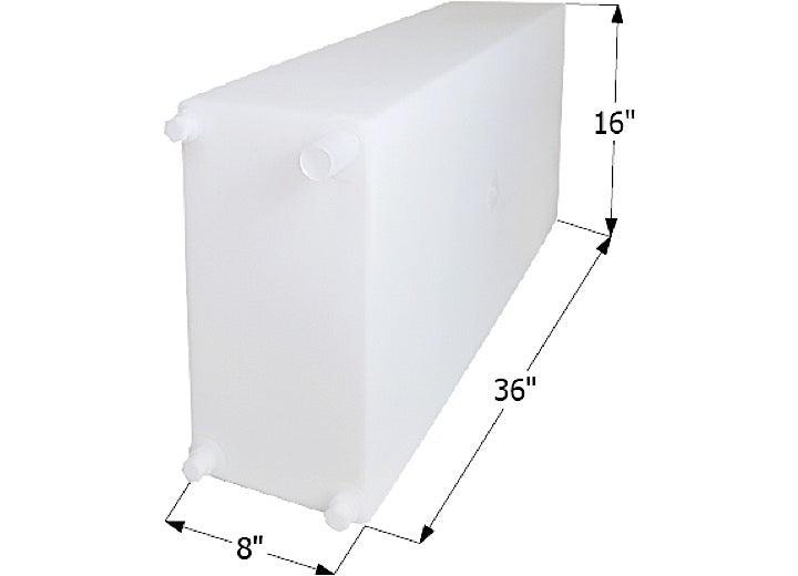 Icon Technologies Limited RV FRESH WATER TANK, WT2468, 36X16X8, 20 GAL W/1/2IN FITTINGS