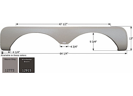 Icon Technologies Limited RV FENDER SKIRT, TANDEM, FOREST RIVER, FS2773, MAUVE GREY