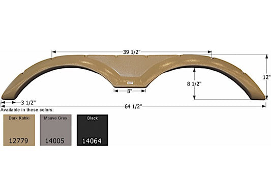 Icon Technologies Limited RV FENDER SKIRT, TANDEM, FOREST RIVER, FS2779, DARK KHAKI