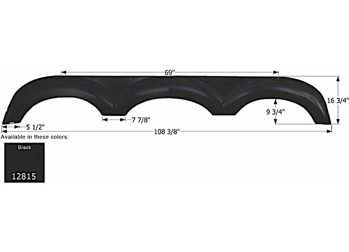 Icon Technologies Limited RV FENDER SKIRT, TRIPLE, FOREST RIVER, FS2815, BLACK
