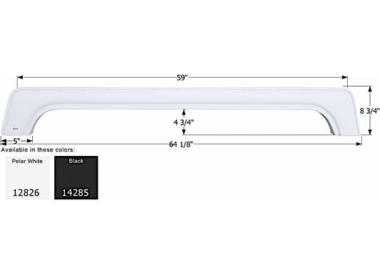 Icon Technologies Limited RV FENDER SKIRT, TANDEM, LANCE, FS2826, POLAR WHITE