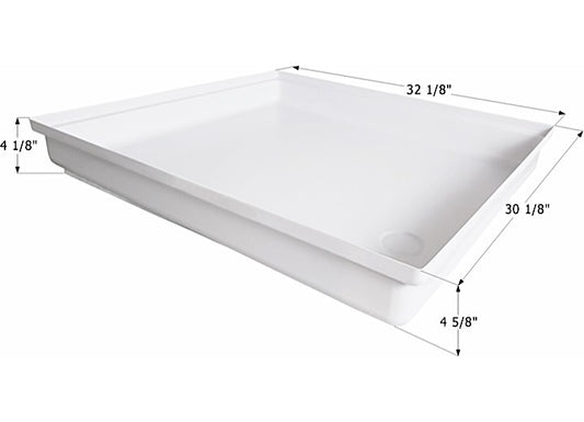 Icon Technologies Limited RV Icon RV Shower Pan - 32-1/8" x 30-1/8" x 4-5/8" - Polar White