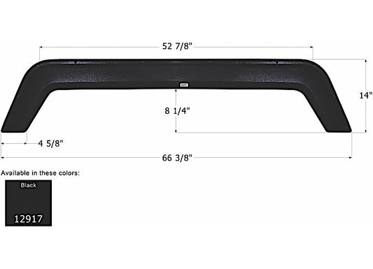 Icon Technologies Limited RV FENDER SKIRT, TANDEM, SUNLINE, FS2917, BLACK