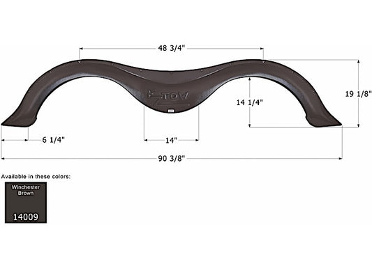 Icon Technologies Limited RV FENDER SKIRT, TANDEM, PRIME TIME RV, FS4009, WINCHESTER BROWN