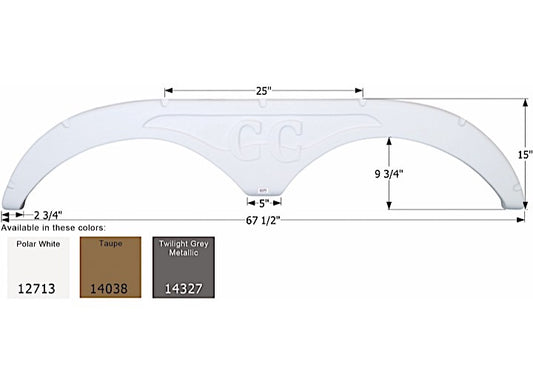 Icon Technologies Limited RV FENDER SKIRT, TANDEM, FOREST RIVER, FS2713, TAUPE