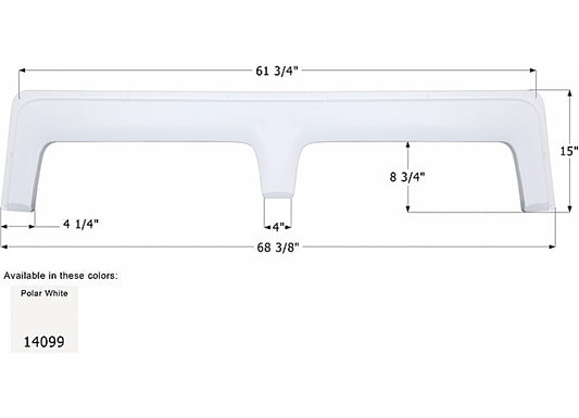 Icon Technologies Limited RV FENDER SKIRT, TANDEM, THOR, FS4099, POLAR WHITE