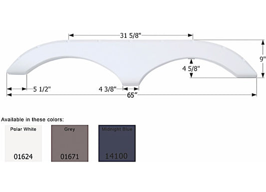 Icon Technologies Limited RV FENDER SKIRT, TANDEM, PILGRIM, FS770, MIDNIGHT BLUE
