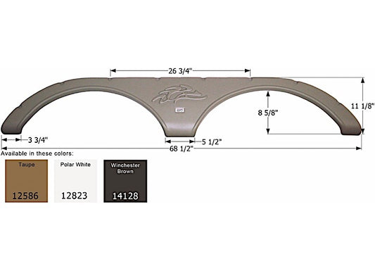 Icon Technologies Limited RV FENDER SKIRT, TANDEM, HEARTLAND, FS2586, WINCHESTER BROWN