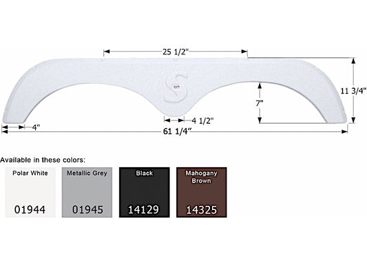 Icon Technologies Limited RV FENDER SKIRT, TANDEM, FOREST RIVER, FS1944, BLACK