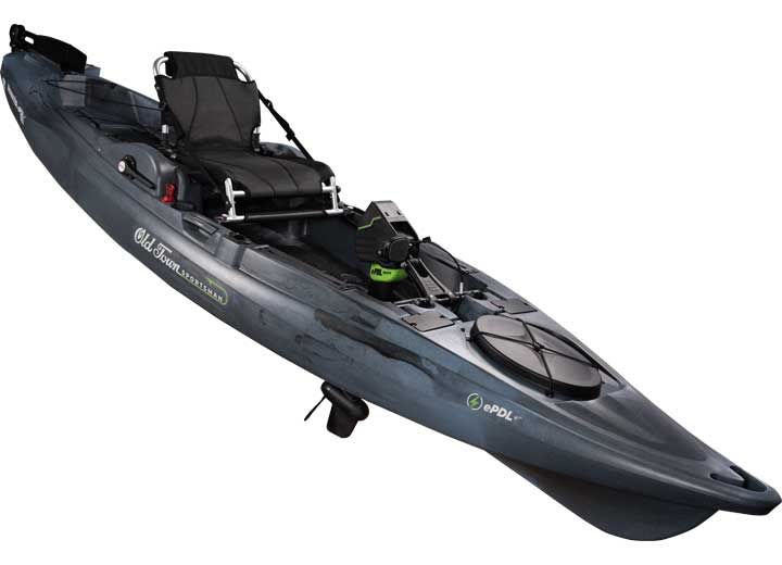 Old Town Kayak/Ocean Kayak OLD TOWN SPORTSMAN BIGWATER EPDL 132 KAYAK & LITHIUM ION BATTERY/CHARGER, STEEL CAMO