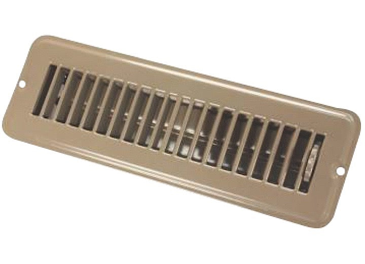 JR Products 2IN X 10IN FLOOR REGISTER DAMPERED, METAL, BROWN