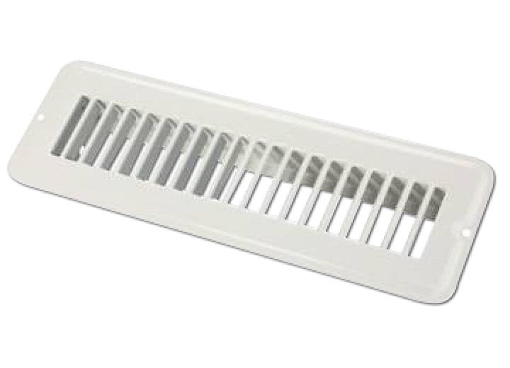 JR Products 2IN X 10IN FLOOR REGISTER UNDAMPERED, METAL, WHITE