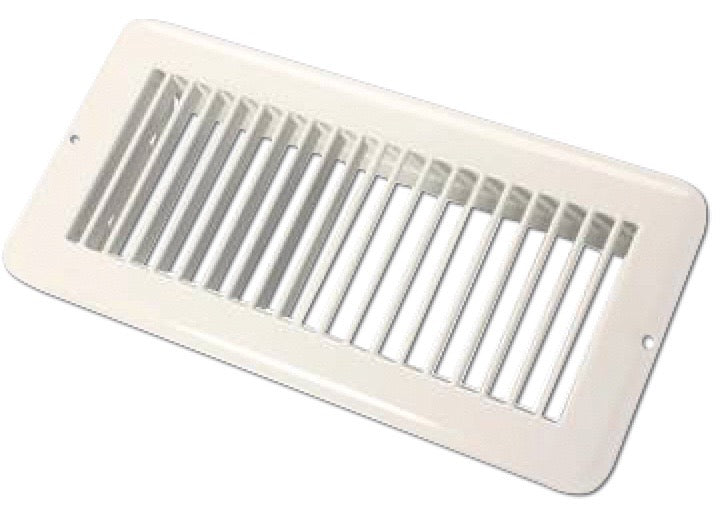 JR Products 4IN X 10IN FLOOR REGISTER UNDAMPERED, METAL, WHITE