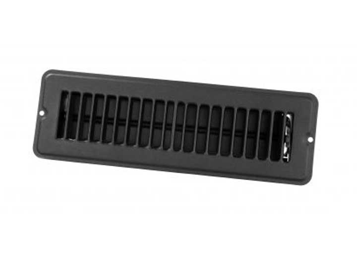 JR Products 2IN X10IN FLOOR RGISTER DAMPERED, METAL, BLACK