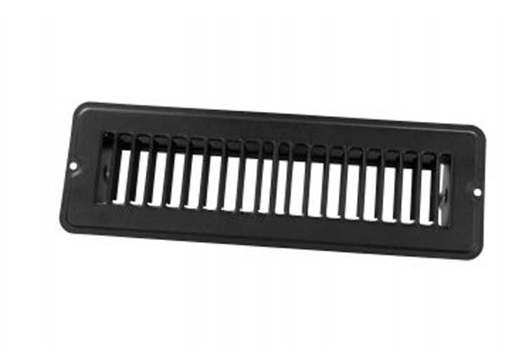 JR Products 2IN X10IN FLOOR RGISTER UNDAMPERED, METAL, BLACK