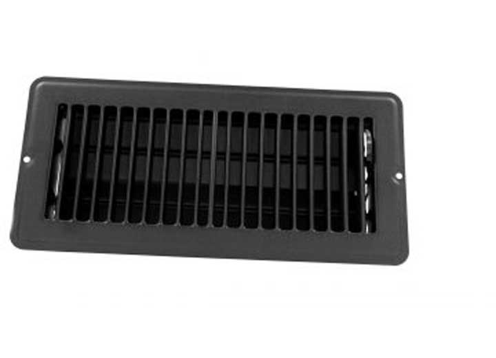 JR Products 4IN X 10IN FLOOR REGISTER DAMPERED, METAL, BLACK