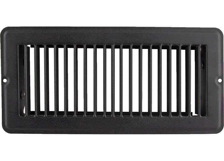 JR Products 4IN X 10IN FLOOR REGISTER UNDAMPERED, METAL, BLACK