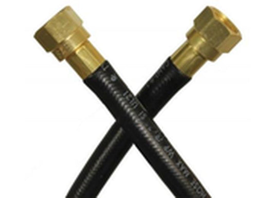 JR Products 1/4" OEM LP Supply Hose - 24", 3/8" Female Swivel SAE Flare Ends