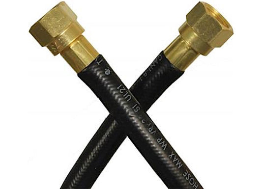 JR Products 1/4" OEM LP Supply Hose - 36", 3/8" Female Swivel SAE Flare Ends