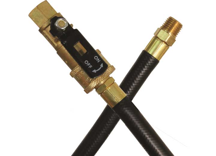 JR Products 1/4" OEM RVApplianceHose, 72", 1/4"QuickDisconnectMaleEnd & 1/4"QuickDisconnectCouplerEnd