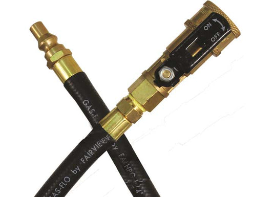 JR Products 1/4" OEM RV Appliance Hose, 72", 1/4"Quick Disconnect Coupler Ends, 1/4" Male Pipe Thread