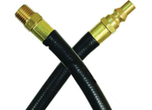 JR Products 1/4" OEM RV Appliance Hose - 144", 1/4" QuickDisconnectCouplerEnds, 1/4" Male Pipe Thread