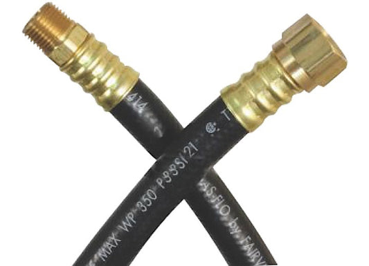 JR Products 3/8" OEM LP Supply Hose - 36", 1/2" Female SAE End & 3/8" Male Pipe End