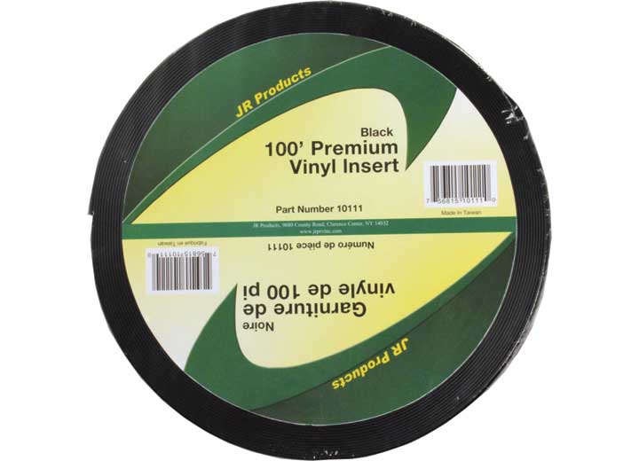 JR Products 100FT PREMIUM VINYL INSERT, BLACK