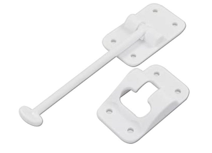 JR Products 3-1/2IN T-STYLE DOOR HOLDER, WHITE