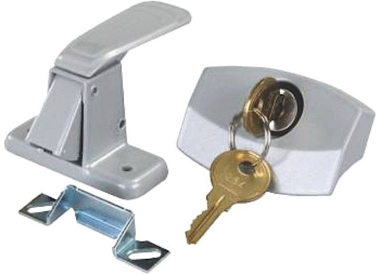 JR Products LOCKING CAMPER DOOR LATCH, SILVER