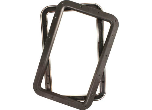 JR Products RV DELUXE ENTRY DOOR WINDOW FRAME, BLACK