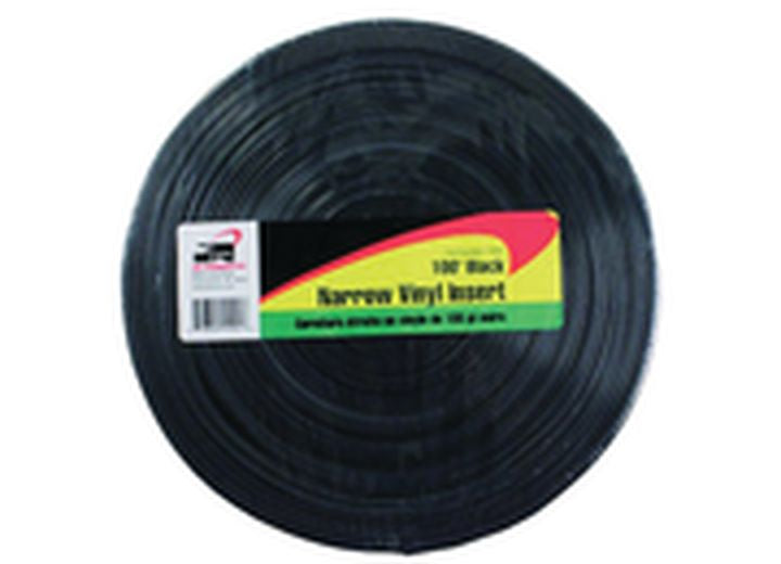 JR Products 100FT NARROW VINYL INSERT - BLACK