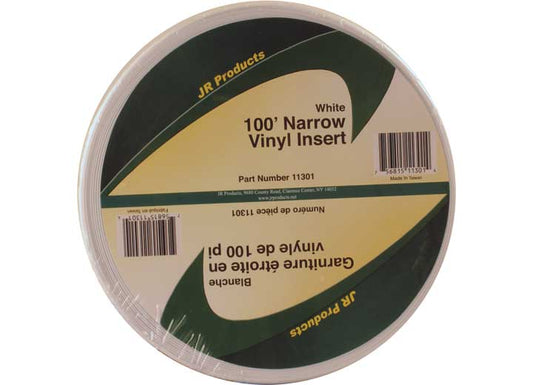 JR Products 100FT NARROW VINYL INSERT - WHITE