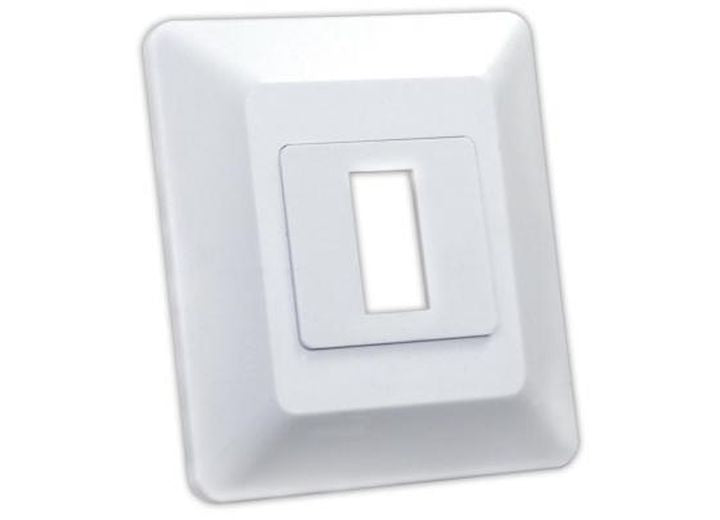 JR Products SINGLE SWITCH BASE & BEZEL, WHITE