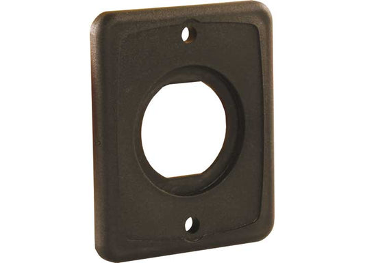 JR Products 12V/USB MOUNTING PLATE, SINGLE, BLACK