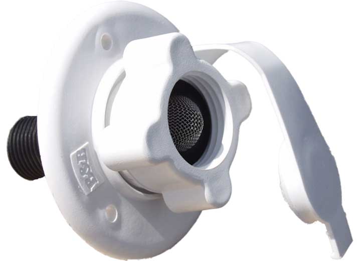 JR Products FLUSHER WATER FLANGE, PLASTIC, POLAR WHITE
