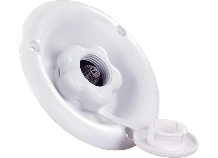 JR Products CITY WATER DISH, POLAR WHITE
