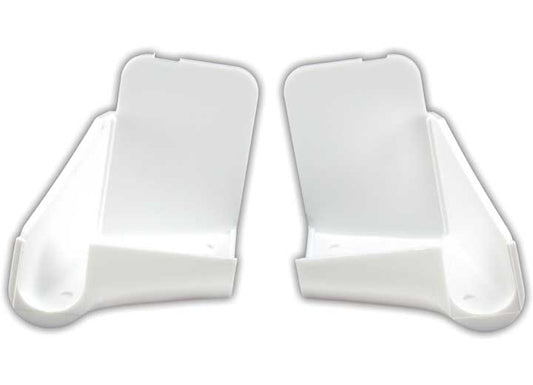 JR Products RAIN GUTTER SPOUTS, POLAR WHITE