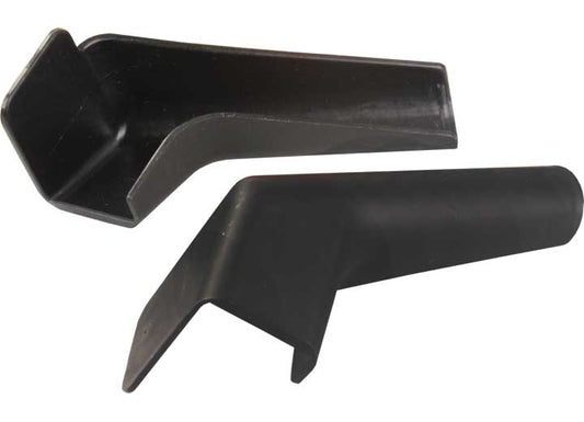 JR Products RAIN GUTTER SPOUTS - EXTENDED - RIGID - BLACK