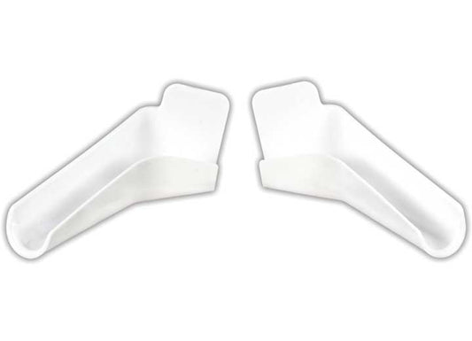 JR Products FLEXIBLE EXTENDED RAIN GUTTER SPOUTS, POLAR WHITE